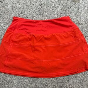 Vibrant Red Athletic Skirt